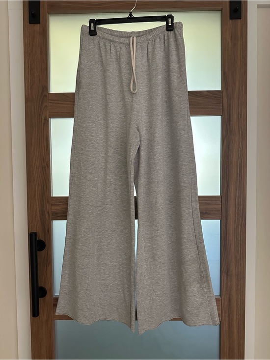 aerie Pants - aerie Wide-Leg Sweatpants in Light Gray